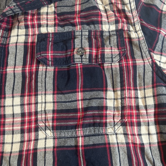 Faded Glory Flannel Shirt • Men's 2XL Brown & Red Plaid • Fall Oversized - Picture 4 of 8